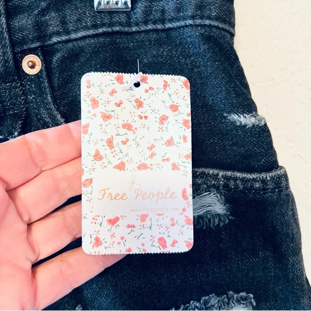 We the free free people size 27 high rise, distressed jeans, denim shorts